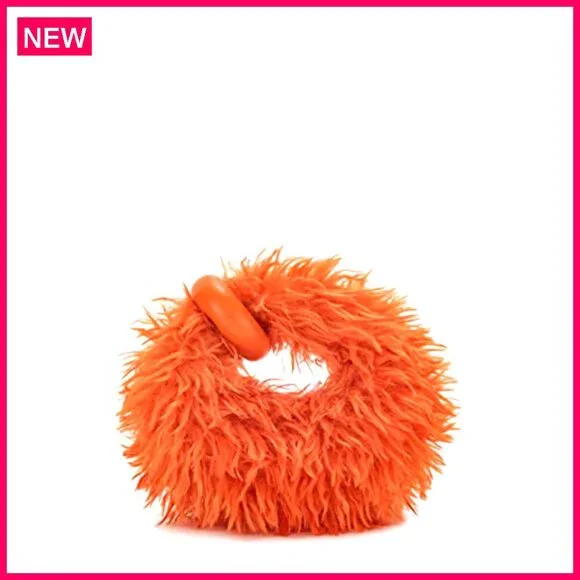 Vegan Leather Top Handle Bag, 7.8x6.9 Inches, Fits Powder Lipstick - Picture 2 of 6